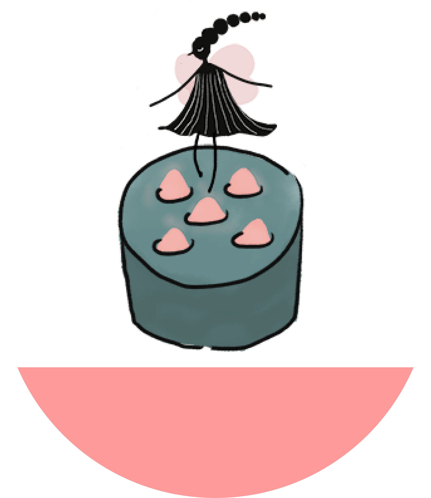 燃燒艾葉炭粒，產生熱能和藥性